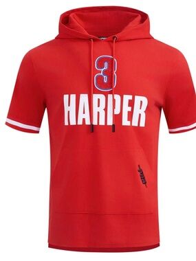 Harper Red Short-Sleeve Hoodie